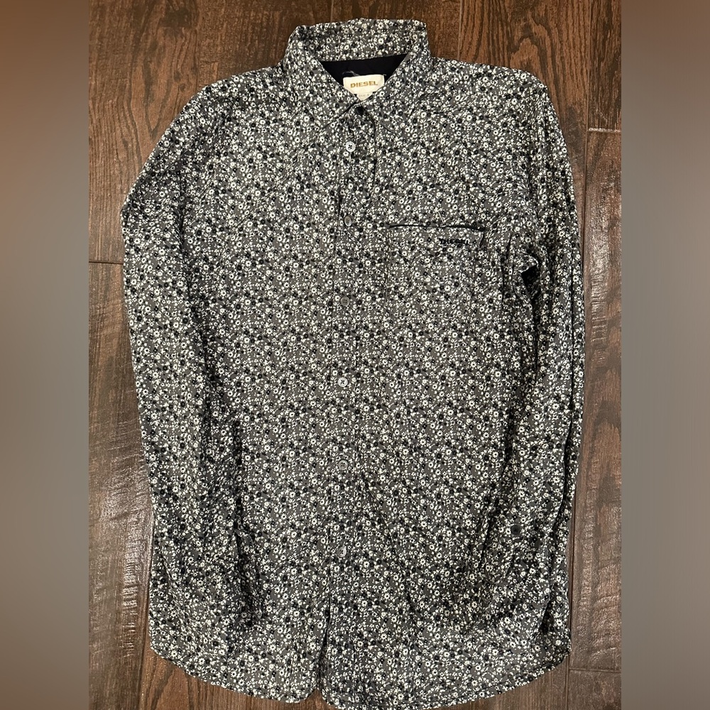 Diesel Floral Button Up Shirt Small